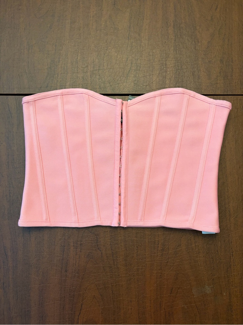 PrettyLittleThing Dusty Pink Bandage Corset Top US 10 NWT